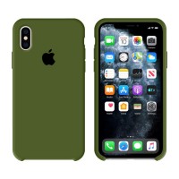 Чехол Silicone Case Original iPhone XS Max №48 (Pine forest green) (N45)