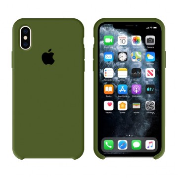 Чехол Silicone Case Original iPhone XS Max №48 (Pine forest green) (N45) в Одессе