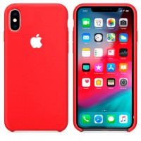 Чехол Silicone Case Original iPhone X, XS №33 (China red) (N31)