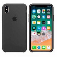 Чехол Silicone Case Original iPhone X, XS №15 (Charcoal black) (N15)