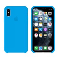 Чехол Silicone Case Original iPhone XS Max № 3 (Deep Lake Blue) (N03)