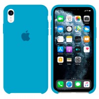 Чехол Silicone Case Original iPhone XR №24 (Azure blue) (N24)