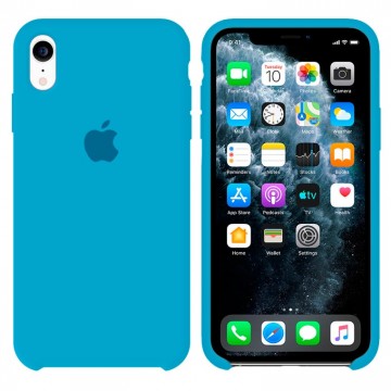 Чехол Silicone Case Original iPhone XR №24 (Azure blue) (N24) в Одессе