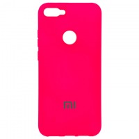 Чехол Silicone Case Full Xiaomi Mi 8 Lite малиновый