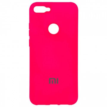 Чехол Silicone Case Full Xiaomi Mi 8 Lite малиновый в Одессе