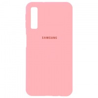 Чехол Silicone Case Full Samsung A7 2018 A750 розовый