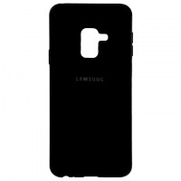 Чехол Silicone Case Full Samsung A8 Plus 2018 A730 черный