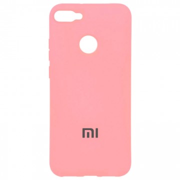 Чехол Silicone Case Full Xiaomi Mi 8 Lite розовый в Одессе