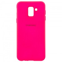 Чехол Silicone Case Full Samsung J6 2018 J600 малиновый