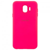 Чехол Silicone Case Full Samsung J4 2018 J400 малиновый