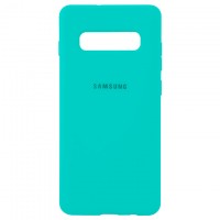 Чехол Silicone Case Full Samsung S10 G973 бирюзовый