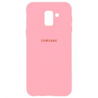 Чехол Silicone Case Full Samsung J6 2018 J600 розовый