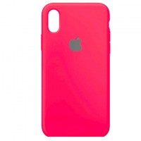 Чехол Silicone Case Full iPhone XS Max малиновый