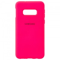 Чехол Silicone Case Full Samsung S10E G970 малиновый