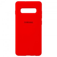 Чехол Silicone Case Full Samsung S10 G973 красный