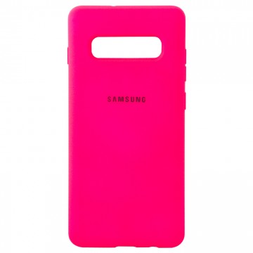 Чехол Silicone Case Full Samsung S10 G973 малиновый в Одессе