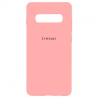 Чехол Silicone Case Full Samsung S10 G973 розовый