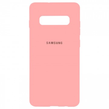 Чехол Silicone Case Full Samsung S10 G973 розовый в Одессе