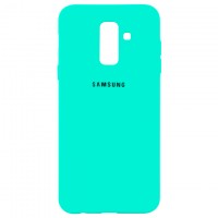 Чехол Silicone Case Full Samsung A6 Plus 2018 A605 бирюзовый