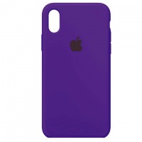 Чехол Silicone Case Full iPhone X, XS фиолетовый