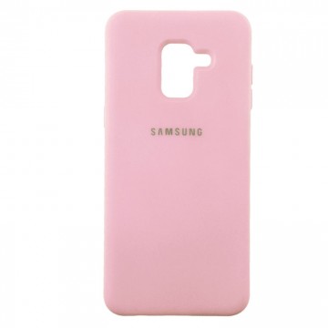 Чехол Silicone Case Full Samsung A8 2018 A530 розовый в Одессе