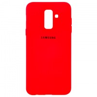 Чехол Silicone Case Full Samsung A6 Plus 2018 A605 красный