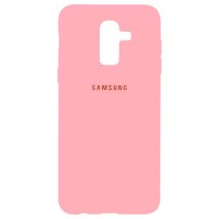 Чехол Silicone Case Full Samsung J8 2018 J810 розовый