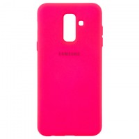 Чехол Silicone Case Full Samsung A6 Plus 2018 A605 малиновый