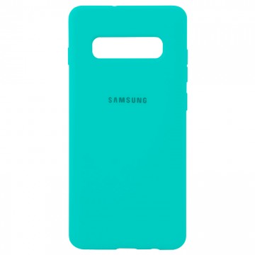 Чехол Silicone Case Full Samsung S10 Plus G975 бирюзовый в Одессе