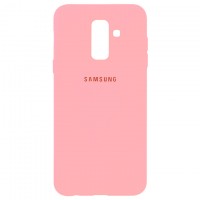 Чехол Silicone Case Full Samsung A6 Plus 2018 A605 розовый