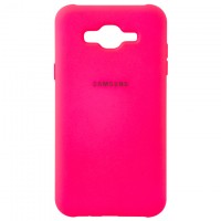 Чехол Silicone Case Full Samsung J5 2015 J500 малиновый