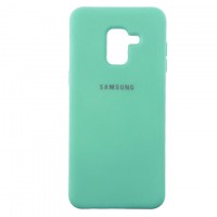 Чехол Silicone Case Full Samsung A8 Plus 2018 A730 бирюзовый