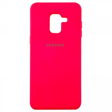 Чехол Silicone Case Full Samsung A8 Plus 2018 A730 малиновый в Одессе