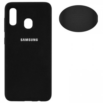 Чехол Silicone Cover Full Samsung A20 2019 A205, A30 2019 A305 черный в Одессе