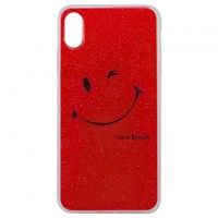 Чехол силиконовый Glue Case Smile shine iPhone XS Max красный