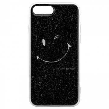 Чехол силиконовый Glue Case Smile shine iPhone 7 Plus, 8 Plus черный в Одессе