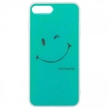 Чехол силиконовый Glue Case Smile shine iPhone 7 Plus, 8 Plus бирюзовый в Одессе