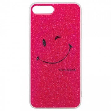 Чехол силиконовый Glue Case Smile shine iPhone 7 Plus, 8 Plus розовый в Одессе