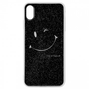 Чехол силиконовый Glue Case Smile shine iPhone X, XS черный в Одессе