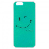 Чехол силиконовый Glue Case Smile shine iPhone 6, 6S бирюзовый