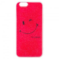Чехол силиконовый Glue Case Smile shine iPhone 6, 6S розовый