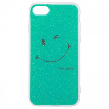 Чехол силиконовый Glue Case Smile shine iPhone 7, 8, SE 2020 бирюзовый в Одессе
