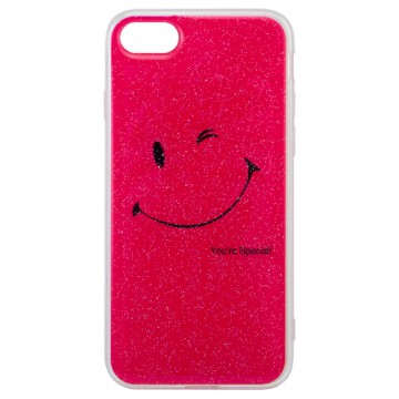 Чехол силиконовый Glue Case Smile shine iPhone 7, 8, SE 2020 розовый в Одессе