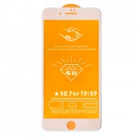 Защитное стекло 6D Apple iPhone 7, iPhone 8 white тех.пакет