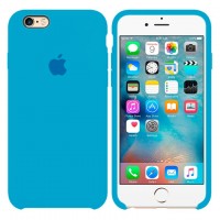 Чехол Silicone Case Original iPhone 6, 6S №24 (Azure blue) (N24)