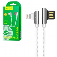 USB кабель Hoco U42 Exquisite steel Lightning 1.2m белый