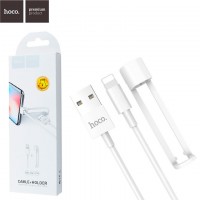 USB кабель Hoco X31 Holder 2in1 Lightning 1m белый