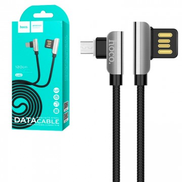 USB кабель Hoco U42 Exquisite steel micro USB 1.2m черный в Одессе