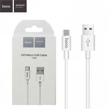 USB кабель Hoco X23 Skilled micro USB 1m белый в Одессе