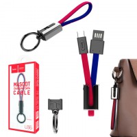 USB кабель Hoco U36 Mascot Type-C 0.2m красно-синий